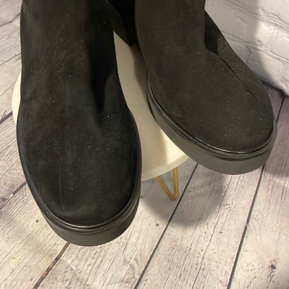 Stuart Weitzman Black Chelsea Alpine suede boots Sherpa lining size 10 - Picture 10 of 12